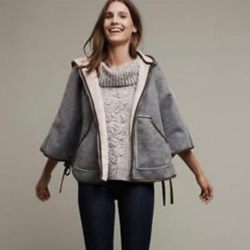 Anthropologie Hei Hei Reversible Cape Poncho